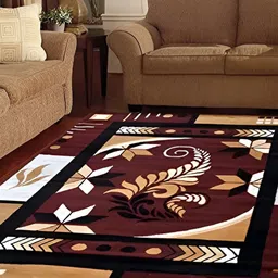 SANA CARPET Brown Anti-Skid Silk Rectangular Carpet-image-31