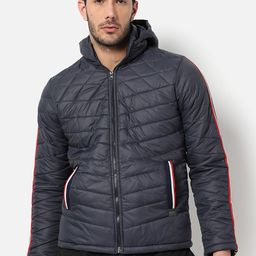 Campus Sutra Men Blue Windcheater Puffer Jacket-image-101