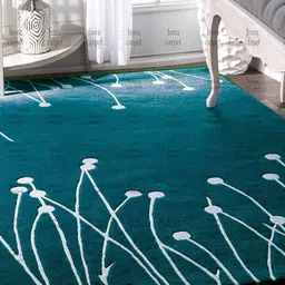 IMRA CARPET Blue Floral Handmade Polypropylene Carpet-picture-34