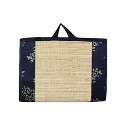 KALA DARSHAN CRAFTS BAZAR Blue and Beige Floral Handmade Cotton Carpet-52