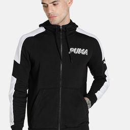 Puma Men Black & White Colourblocked Sporty Jacket-28