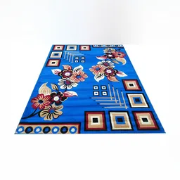 Safiya Carpet Blue Floral Water Resistant Polypropylene Carpet-picture-41