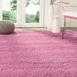 AaHo Decor Pink Woolen Soft Shaggy Dhuries-image-26