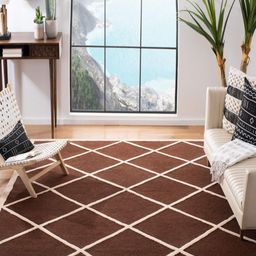 IMRA CARPET Brown Geometric Anti-Skid Polypropylene Carpet-picture-17