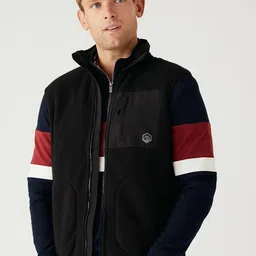 Marks & Spencer Men Mock Collar Open Front Jacket-17
