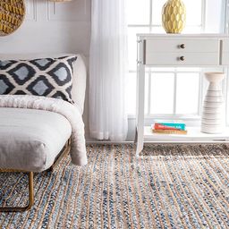 AaHo Decor Brown & Blue Jute Carpets-image-92