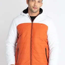 Status Quo Hooded Colourblocked Padded Jacket-image-47