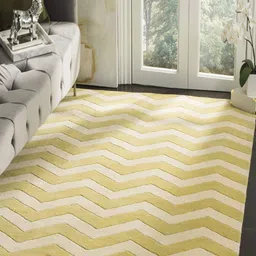 IMRA CARPET Gold-Toned Geometric Polypropylene Carpet-picture-17