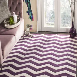 IMRA CARPET Purple Geometric Polypropylene Carpet-picture-51
