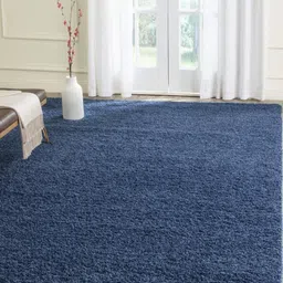 IMRA CARPET Blue Solid Handmade Polypropylene Carpet-picture-19