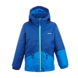 WEDZE By Decathlon Kids Blue Solid Polyester Hooded Jacket-image-40
