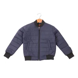 Leather Retail Boys Blue Lightweight Bomber Jacket-image-35