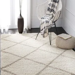 IMRA CARPET Grey Geometric Printed Shaggy Carpet-picture-13