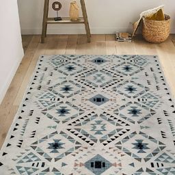 Sapana Carpet-Mats Cream-Coloured Geometric Anti-Skid Polyester Carpet-image-88