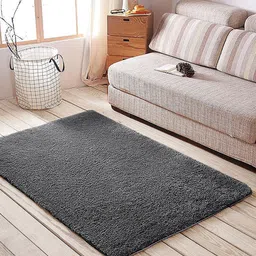 Nautica Grey Solid Rectangular Carpet-17
