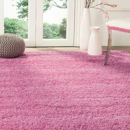 AaHo Decor Pink Woolen Soft Coir Shaggy Runner Dhuries-image-36