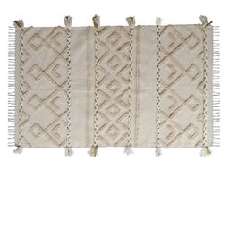 Art Avenue Beige Geometric Embroidered & Braided Cotton Carpet-picture-27
