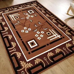 SANA CARPET Brown & Beige Printed Anti-Skid Carpet-picture-13