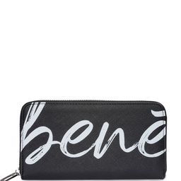 United Colors of Benetton Women Typography Printed Leather Zip Around Wallet-32