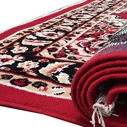 SANA CARPET Red Floral Anti-Skid Carpet-36