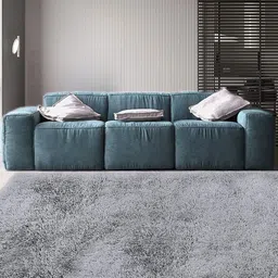 IMRA CARPET Grey Solid Polypropylene Carpet-picture-0