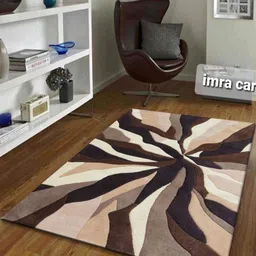 IMRA CARPET Brown Abstract Handmade Polypropylene Carpet-picture-32
