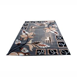Safiya Carpet Grey Floral Water Resistant Carpets-picture-13