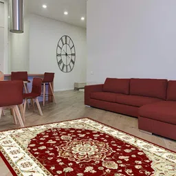 Sapana Carpet-Mats Maroon Traditional Anti-Skid Polypropylene Carpet-picture-21