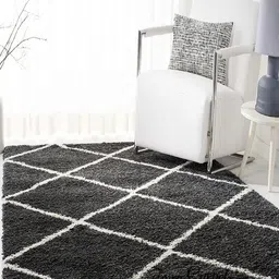 IMRA CARPET Grey Geometric Handmade Polyester Carpet-picture-5