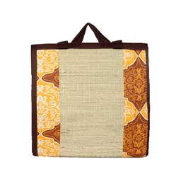 KALA DARSHAN CRAFTS BAZAR Brown and Beige Ethnic Motifs Handmade Cotton Carpet-picture-7