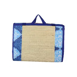 KALA DARSHAN CRAFTS BAZAR Blue Foldable Korai Grass Carpet-image-92
