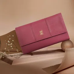Baggit Women Textured PU Three Fold Wallet-53