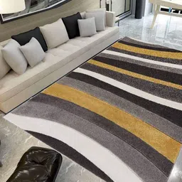 IMRA CARPET Grey Striped Anti-Skid Woollen Carpet-picture-20