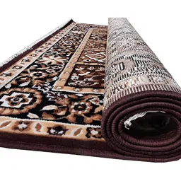 Safiya Carpet Brown & Beige Printed Durable Floor Carpets-image-37