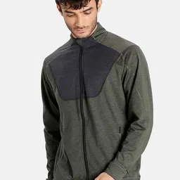 Puma Men Green Colourblocked Train Cloudspun Bomber Track Jacket-image-91
