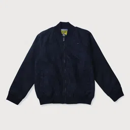 Gini and Jony Boys Navy Blue Camouflage Checked Bomber Jacket-image-42