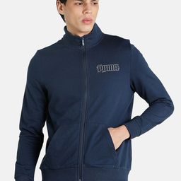 Puma Women Blue Graphic Open Front Jacket-image-4