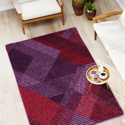BIANCA Plum Red & Purple Non-slip Rug Carpet-85