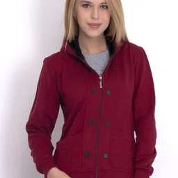 BAESD Hooded Lightweight Tailored Jacket With Faux Fur Trim-17