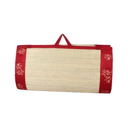 KALA DARSHAN CRAFTS BAZAR Maroon Floral Handmade Cotton Carpet-image-87