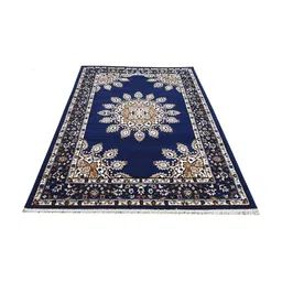 Safiya Carpet Blue Ethnic Motifs Water Resistant Carpets-image-83