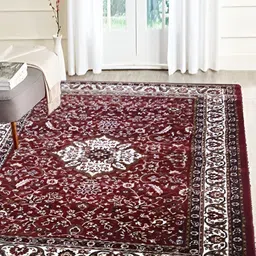 SANA CARPET Red Floral Anti-Skid Carpet-image-27