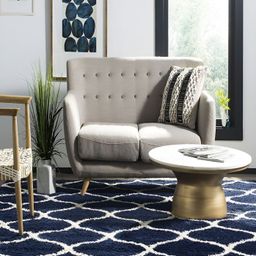 SANA CARPET Blue Printed Rectangle Anti-Skid Carpet-55