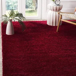 AaHo Decor Red Woollen Soft Coir Shaggy Carpets Runner-2