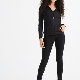 Domyos By Decathlon Women Black Solid Polyester Tailored Jacket-image-88