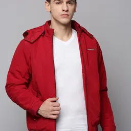 SHOWOFF Men Hooded Water Resistant Rapid Dry Bomber Jacket-image-80