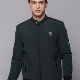 SHOWOFF Men Mandarin Collar Water Resistant Bomber Jacket-21