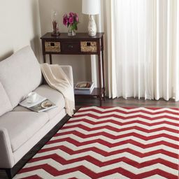 IMRA CARPET Red Geometric Polypropylene Carpet-image-33