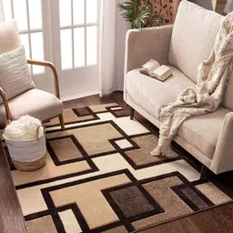IMRA CARPET Brown Geometric Handmade Polypropylene Carpet-image-66