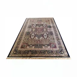 IMRA CARPET Black Floral Handmade Polyester Carpet-image-30